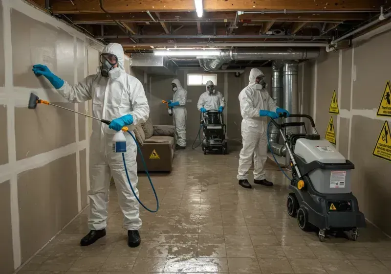 Basement Moisture Removal and Structural Drying process in Ontario County, NY